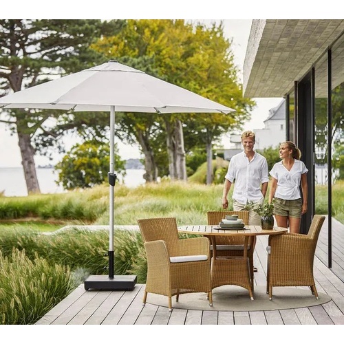 Sunshade parasol w/crank, dia. 3 m